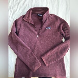 Patagonia Quarter Zip Maroon/Purple Size Large